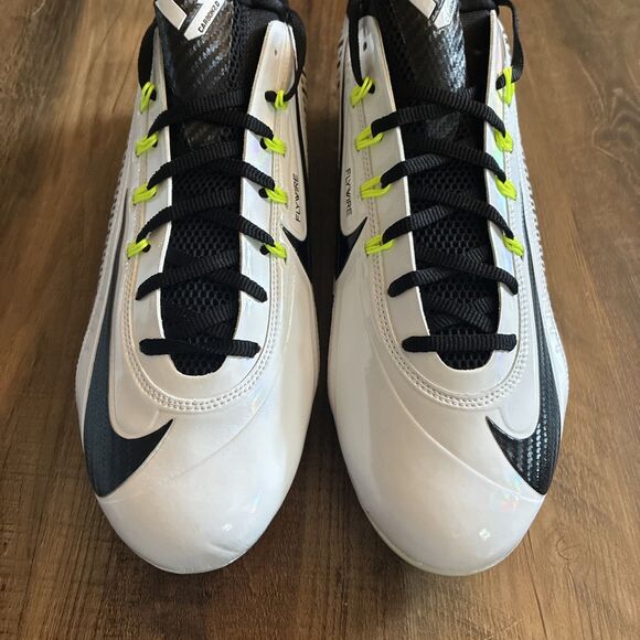 Nike Vapor Carbon Elite 2014 TD Size 14 Football Cleats White Black 631425-100 main image 4